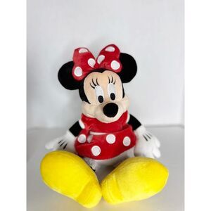 Minnie Mouse Disney Plush Stuffed‎ Animal 13" Polka Dot Red Toy